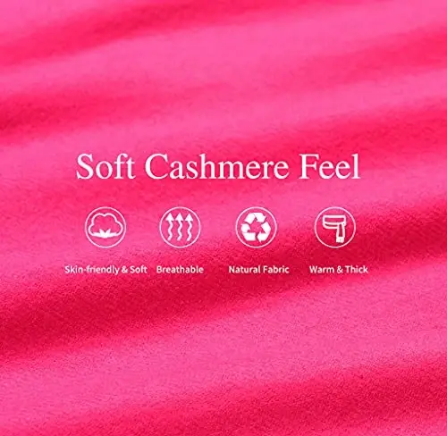 Womens Scarfs Large Soft CasModazoneere Feel PasModazoneina Scarves Shawls and Wraps for Evening Dress in Solid Colors - 2