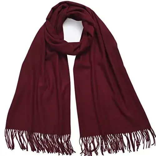 Women's Scarves Large Soft Cashmere Feel Pashmina Scarves Shawls and Wraps for Evening Dress in Solid Colors - 1