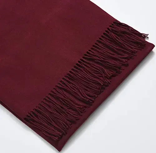 Women's Scarves Large Soft Cashmere Feel Pashmina Scarves Shawls and Wraps for Evening Dress in Solid Colors - 5