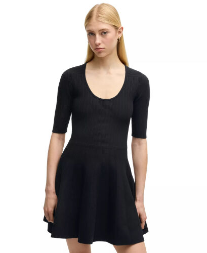 Women's Scoop-Neck Flared Dress - HUGO BOSS