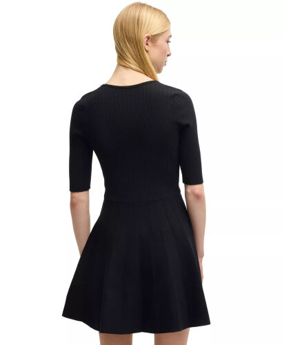 Women's Scoop-Neck Flared Dress - HUGO BOSS (1)