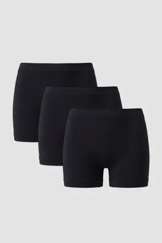 Women's Seamless Boxer 3-Pack Black - 1