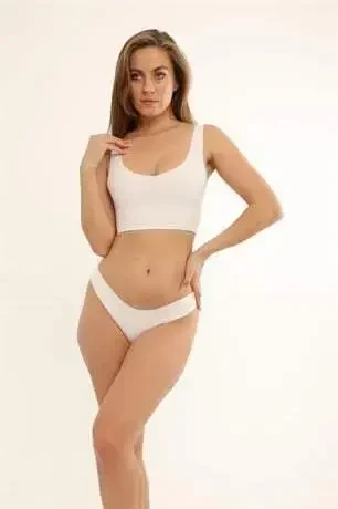 Women's Seamless Laser Cut Invisible Panties 3 Pack White - 16