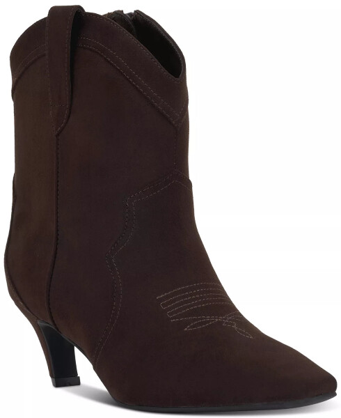 Women's Secia Western Booties, Created for Modazone Chocolate Micro - 1