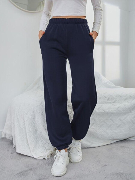 Women's Self-Folding Wide Leg Sweatpants SPR24EA89 - 1