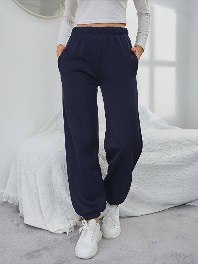 Women's Self-Folding Wide Leg Sweatpants SPR24EA89 - 1