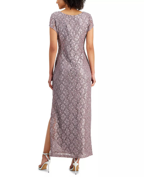 Women's Sequined-Lace Maxi Dress Dusty Taupe - 2