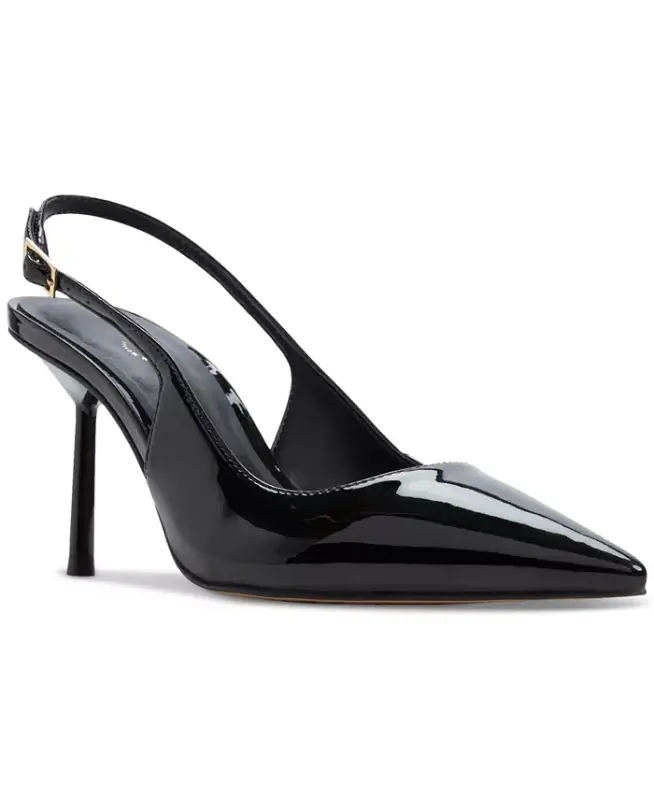 Women's Seralina Pointed-Toe Slingback Pumps - Black Patent - 1