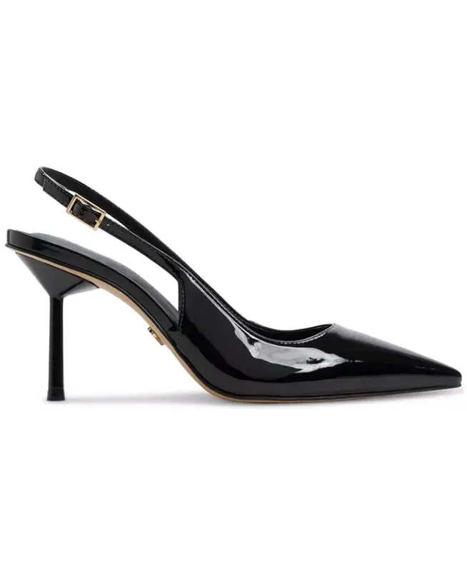 Women's Seralina Pointed-Toe Slingback Pumps - Black Patent - 2