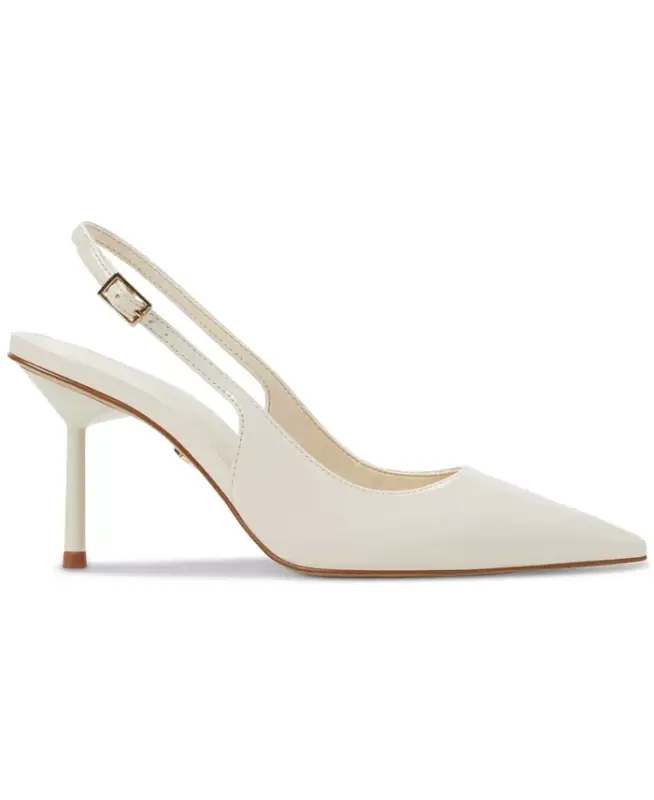 Women's Seralina Pointed-Toe Slingback Pumps-Light Beige Patent - 2