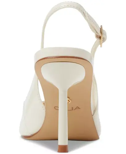 Women's Seralina Pointed-Toe Slingback Pumps-Light Beige Patent - 3