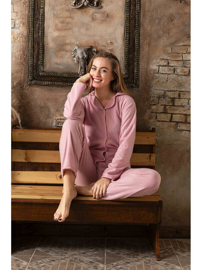 Women's Shirt Collar Pajama Set - 2