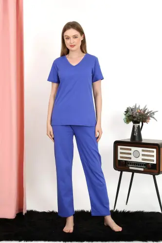 Women's Short Sleeve Cotton Jersey Pajama Set Saks 4213 - 4