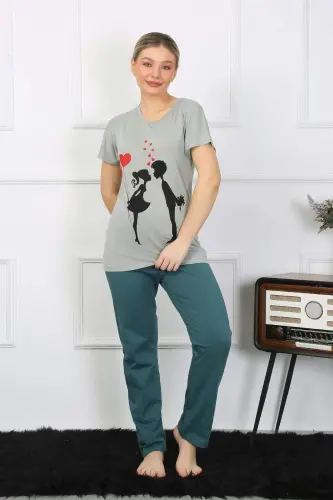Women's Short-Sleeve Cotton Pajama Set 4210 - 11
