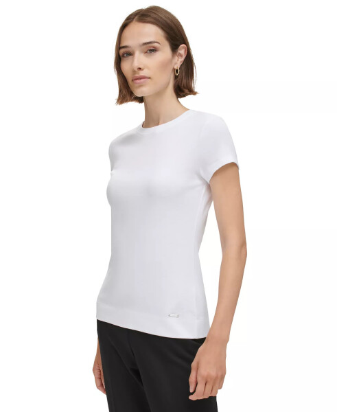 Women's Short Sleeve Cotton T-Shirt White - 3