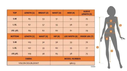 Women's Short Sleeve Crew Neck Viscose Two Thread Blouse and Pants Set - 6