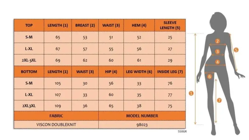 Women's Short Sleeve Crew Neck Viscose Two Thread Blouse and Pants Set - 6