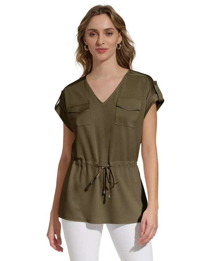 Women's Short-Sleeve Drawstring Top Caper - 4