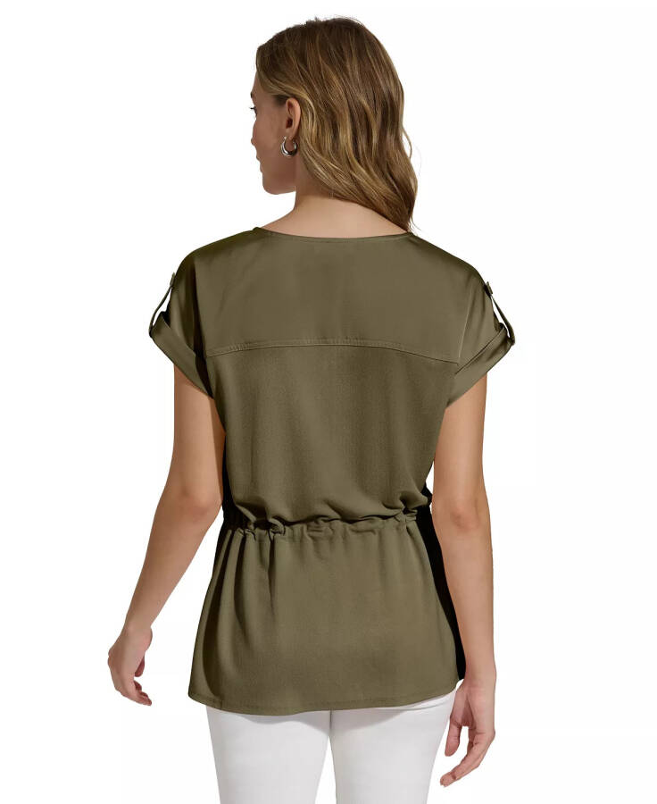 Women's Short-Sleeve Drawstring Top Caper - 5