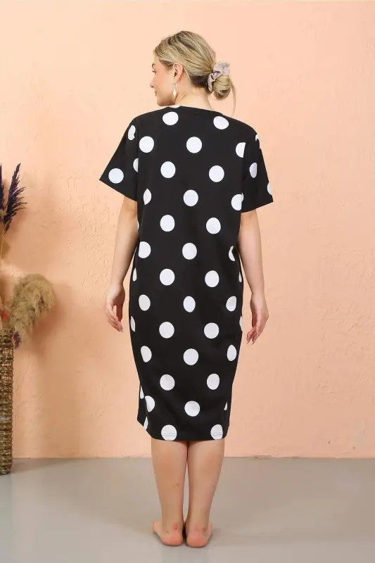 Women's Short Sleeve Knee-Length House Dress - Nightgown 93411 - 5