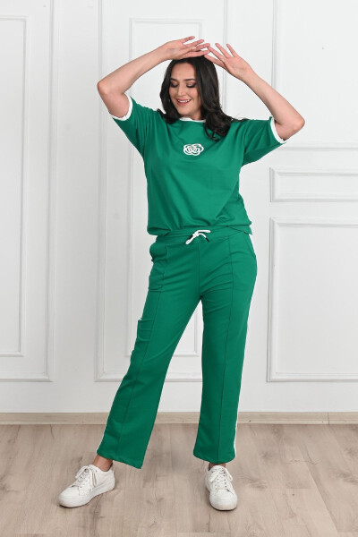 Women's Short Sleeve Plus Size Tracksuit 3807-23 - 9