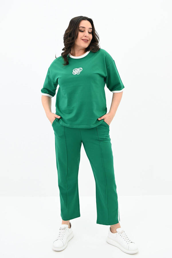 Women's Short Sleeve Plus Size Tracksuit 3807-23 - 1