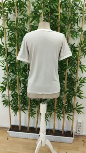 Women's Short Sleeve V Neck Viscose Blouse - 6