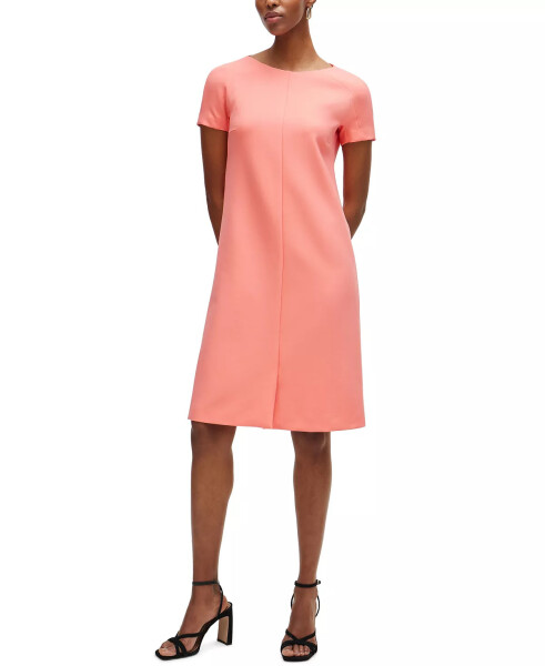 Women's Short-Sleeved Dress Open Pink - 1