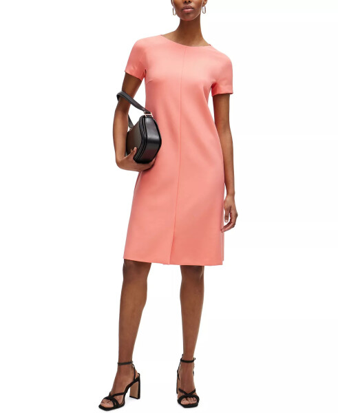 Women's Short-Sleeved Dress Open Pink - 3