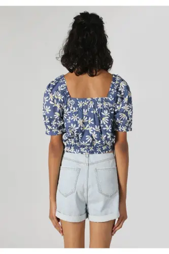 Women's short-sleeved, multi-colored, slim fit printed shirt - COLIN’S (1)