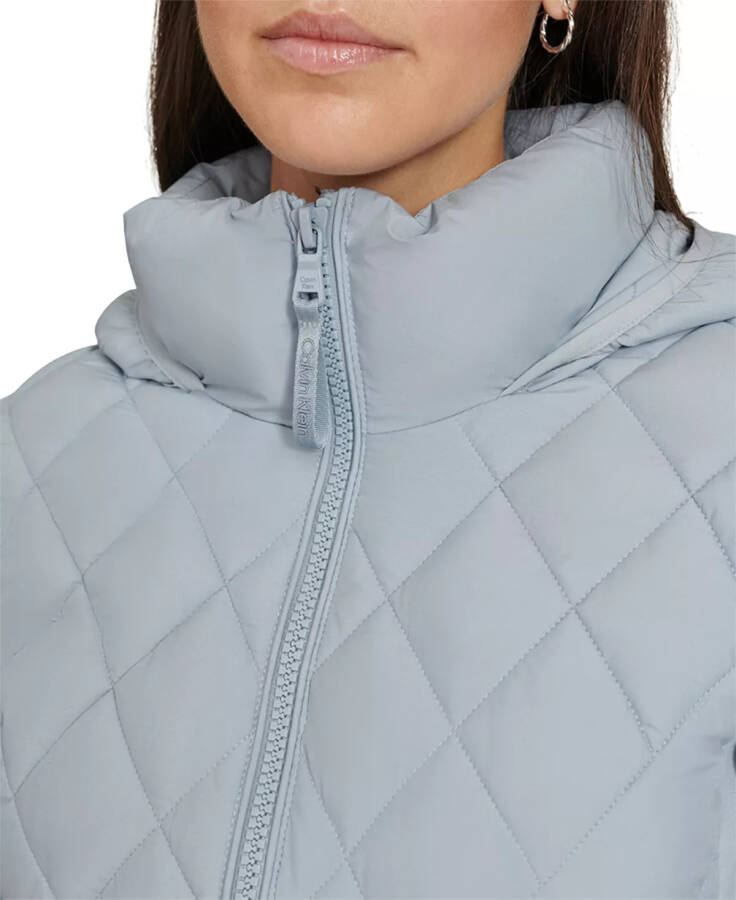 Womens Side-Panel Hooded Packable Puffer Coat, Created for Modazone Soft Chambray - 5