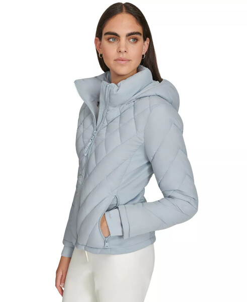 Womens Side-Panel Hooded Packable Puffer Coat, Created for Modazone Soft Chambray - 6