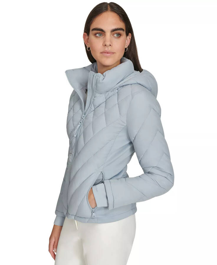 Womens Side-Panel Hooded Packable Puffer Coat, Created for Modazone Soft Chambray - 6