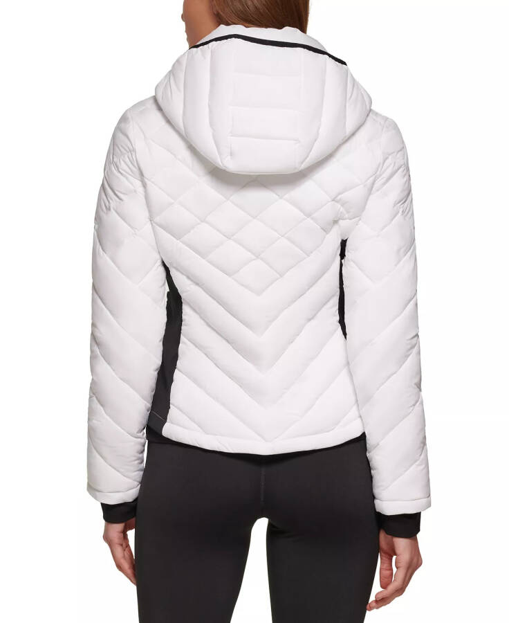 Womens Side-Panel Hooded Packable Puffer Coat, Created for Modazone White - 2