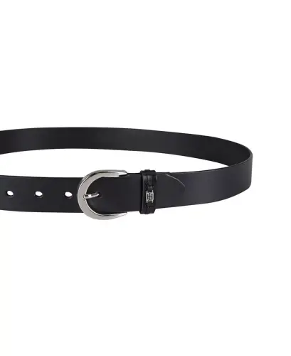 Women's Signature Leather Jean Belt-Black - 5