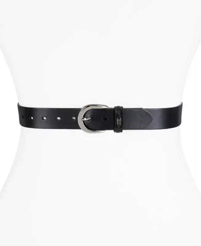 Women's Signature Leather Jean Belt-Black - 6