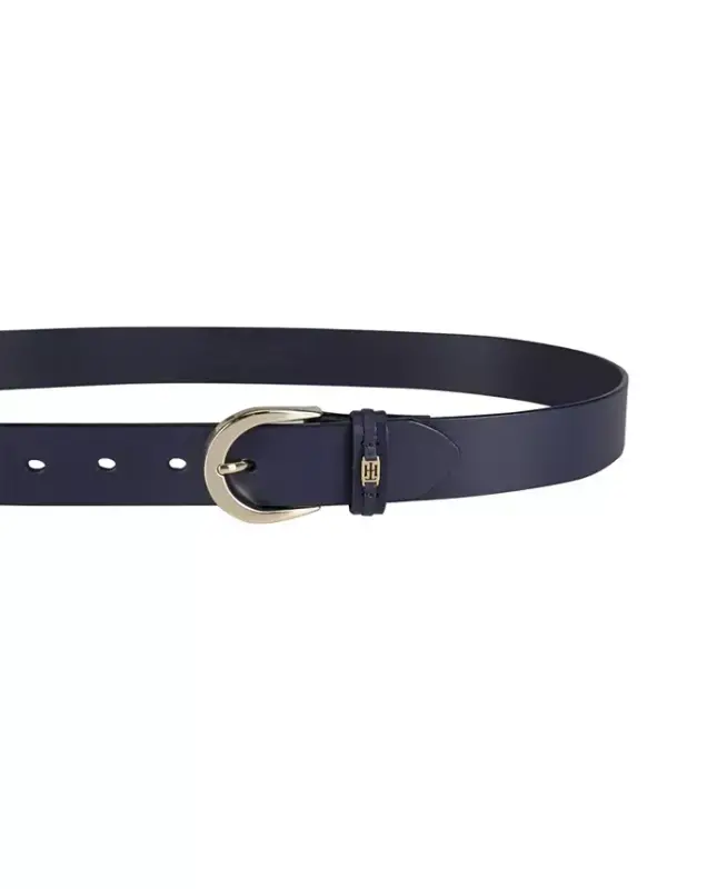 Women's Signature Leather Jean Belt-Navy Blue - 4