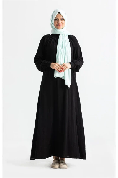 Women's Şile Cloth Cotton Prayer Dress One Piece Sleeve - ELIŞ ŞILE BEZI