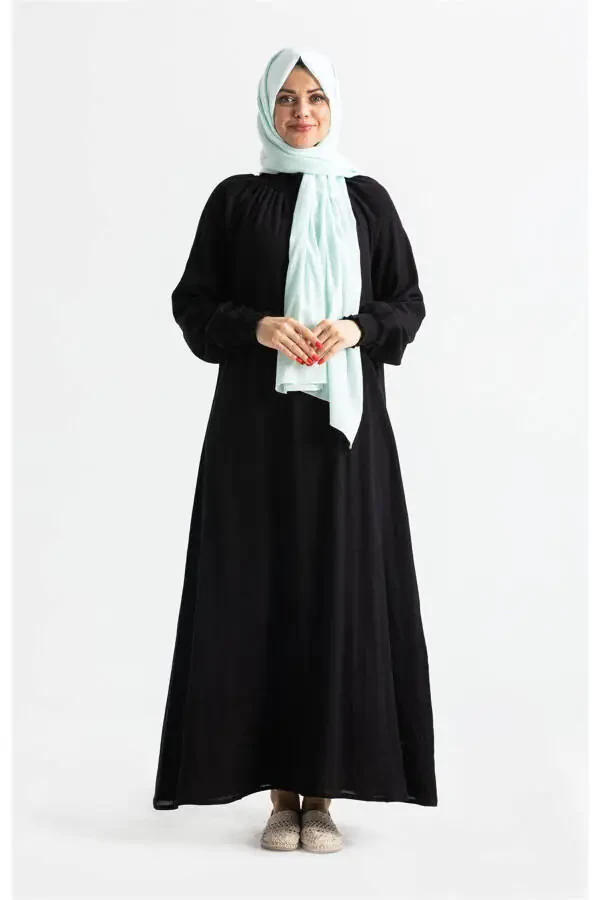 Women's Şile Cloth Cotton Prayer Dress One Piece Sleeve - 1