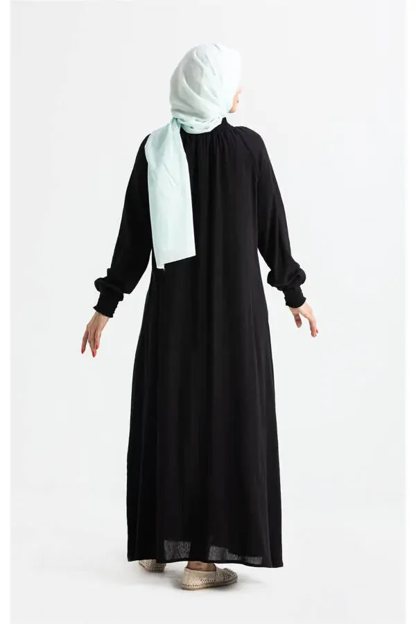 Women's Şile Cloth Cotton Prayer Dress One Piece Sleeve - 2