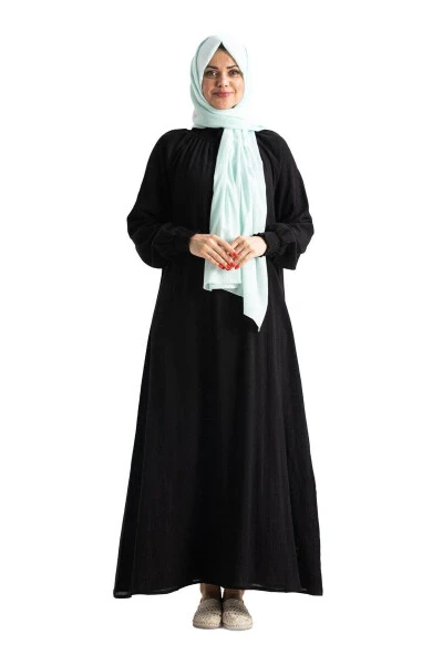 Women's Şile Cloth Cotton Prayer Dress One Piece Sleeve - 6