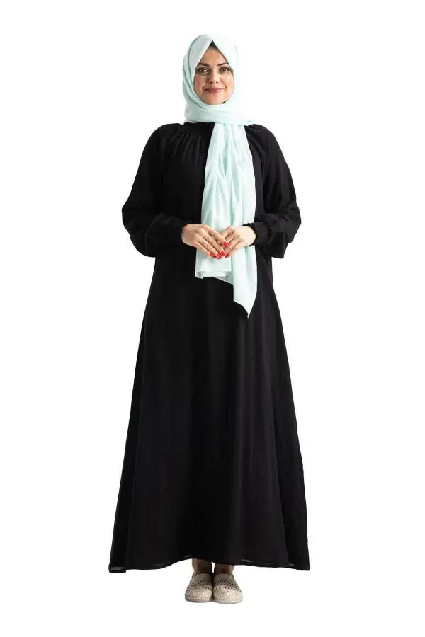 Women's Şile Cloth Cotton Prayer Dress One Piece Sleeve - 6