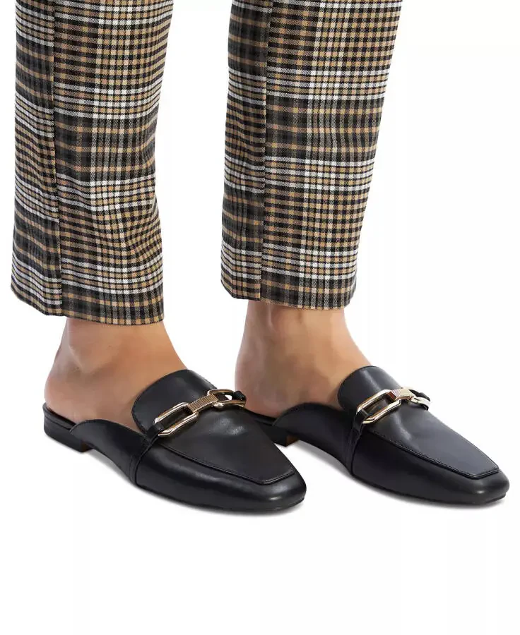 Women's Silvie Square Toe Slip On Mules-White - 10