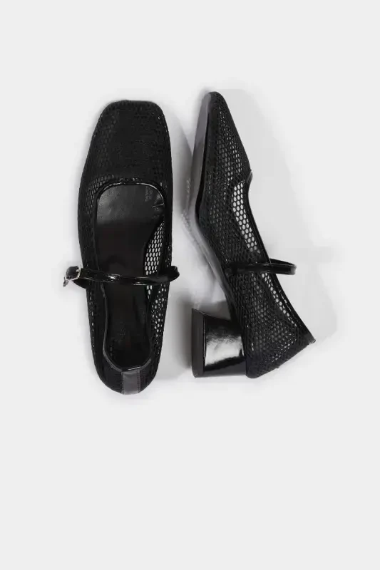 Women's Single Band High Platform Heel Sandals-Black - 6