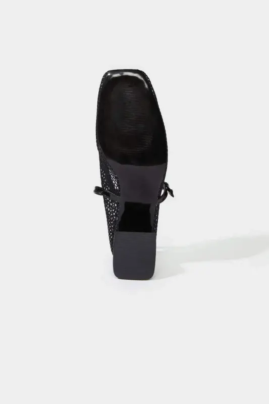 Women's Single Band High Platform Heel Sandals-Black - 4