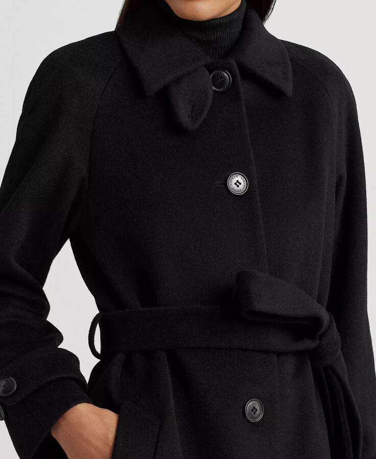 Women's Single-Breasted Belted Maxi Coat Black - 4