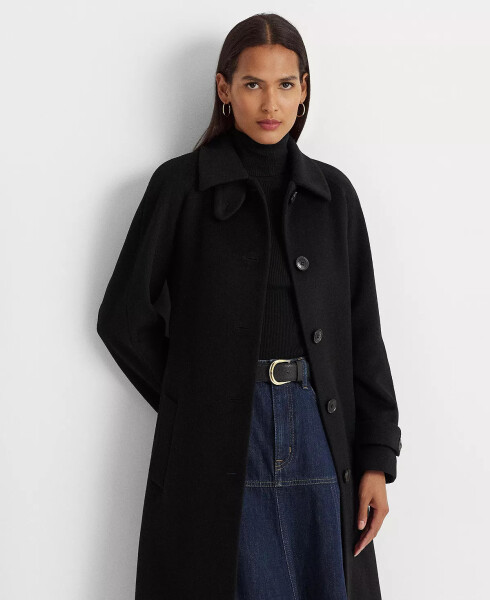 Women's Single-Breasted Belted Maxi Coat Black - 5