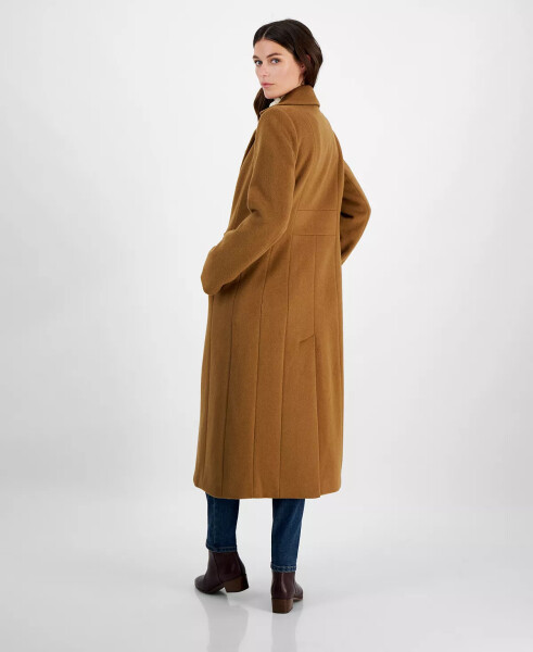 Women's Single-Breasted Maxi Coat Dark Camel - 2