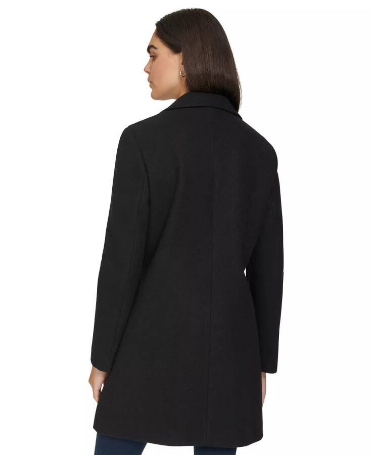 Women's Single-Breasted Notched-Collar Coat Black - 2