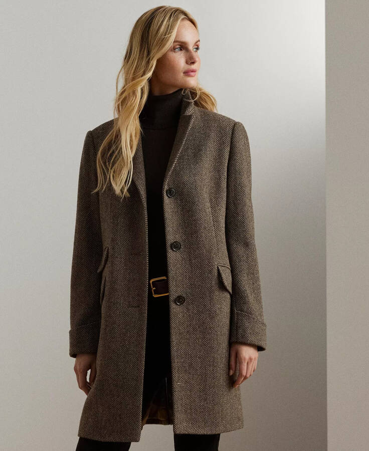 Women's Single-Breasted Walker Coat Broken Twill - 1